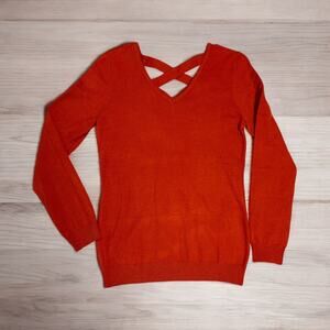Love Ellie Stitch Fix Crisscross Cut Out Lightweight Knit Sweater XS NWOT